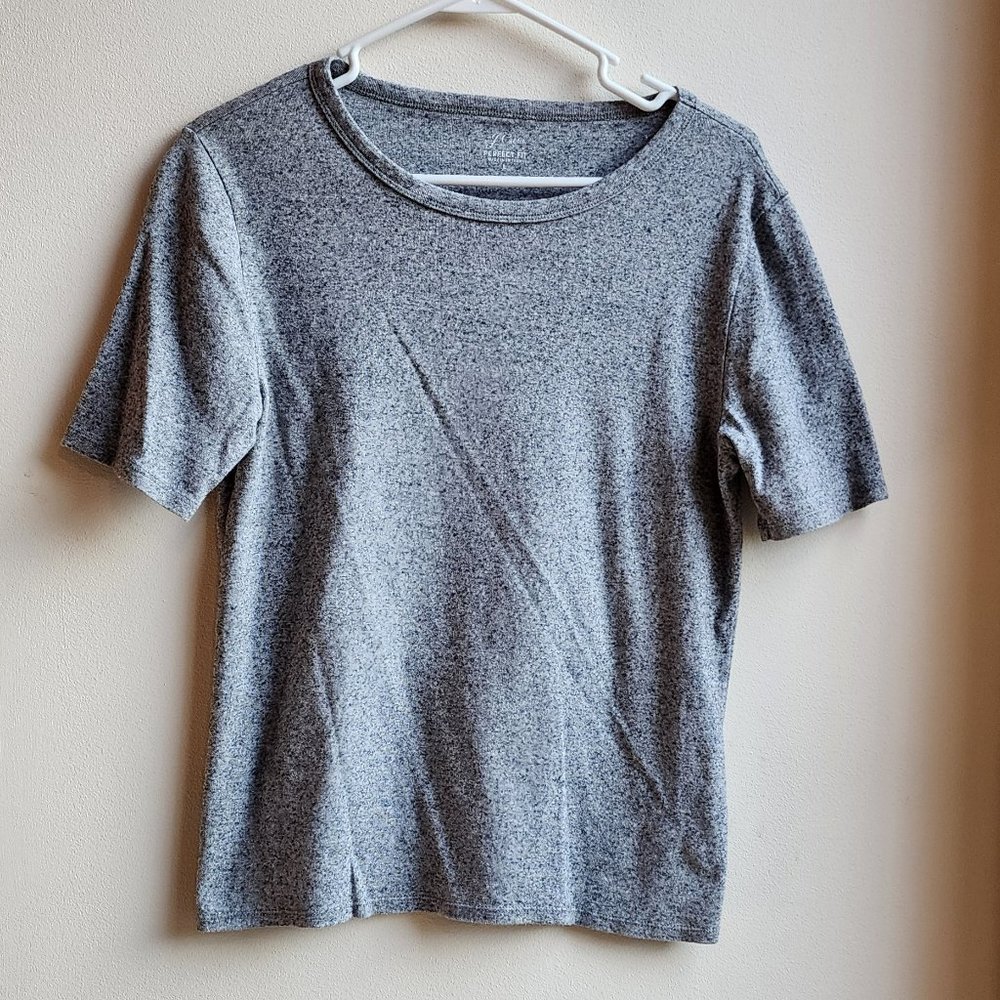 J. Crew Gray Perfect Fit Scoop Neck T-Shirt Size Large